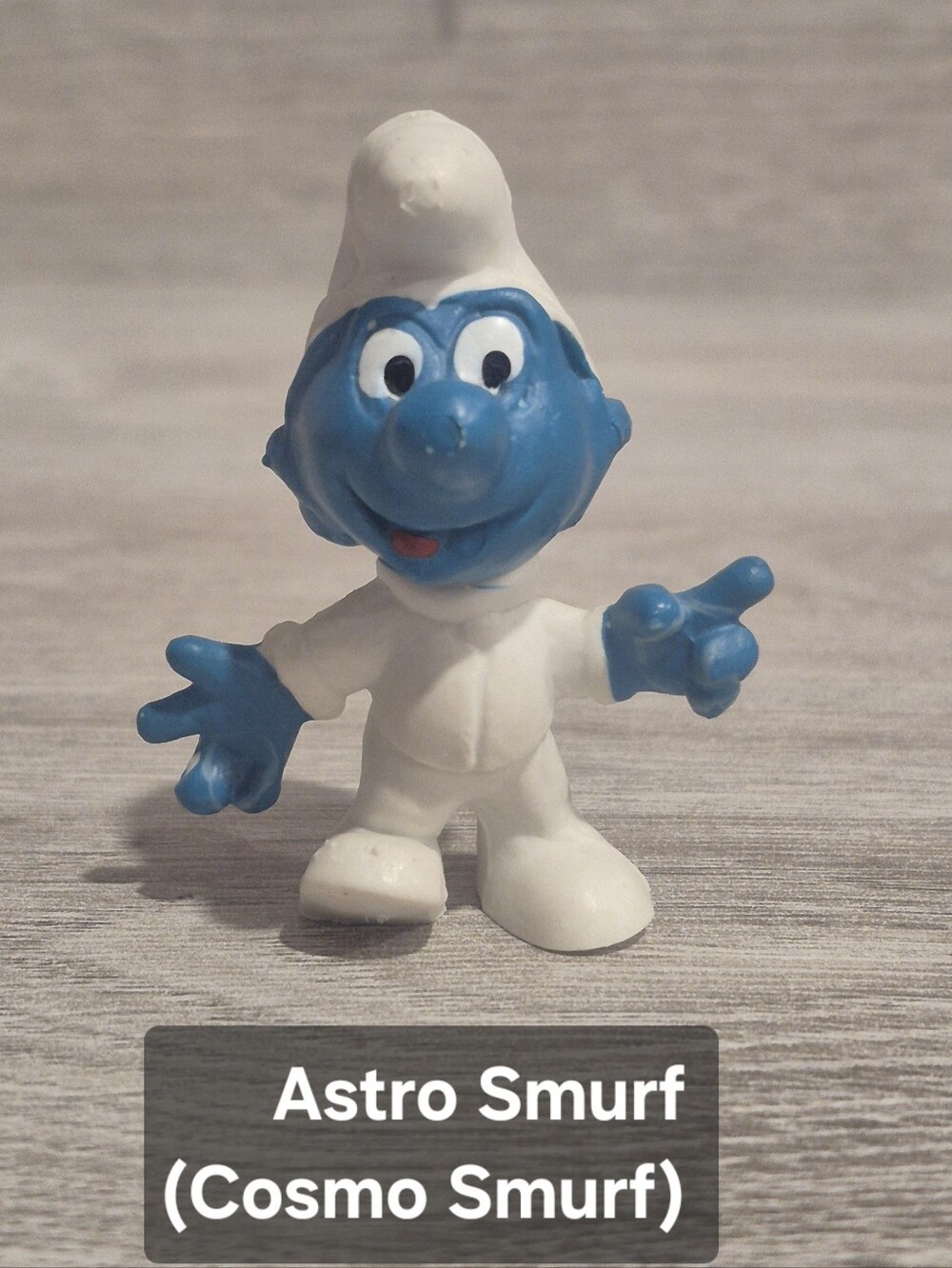 Vintage Astro Smurf (Cosmo Smurf) Figurine